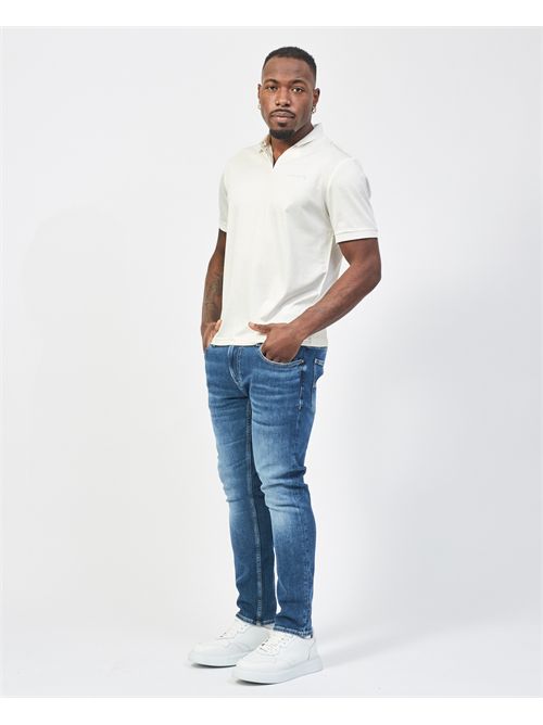 Polo Richmond X en coton avec logo brodé RICHMOND X | UMP25333POOFF-WHITE